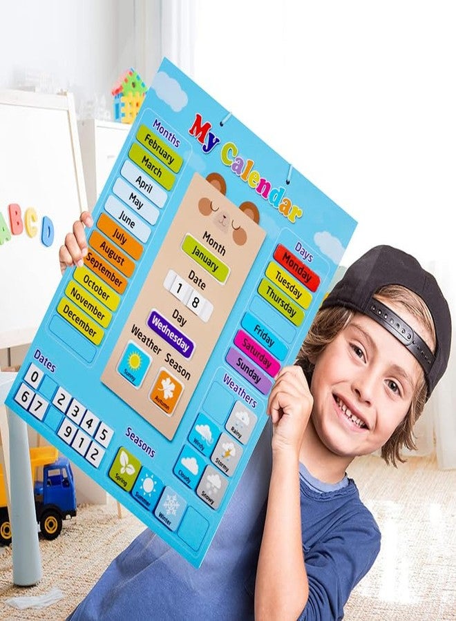KikoSkool My Calendar for Kids-Magnetic Calendar Learning Toy Gifts for 3-12 Years Kids Homeschool Daily Calendar. - Image 4